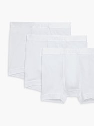 Pima Cotton Boxer Brief (3-Pack) - White - White