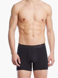 Pima Cotton Boxer Brief - Black