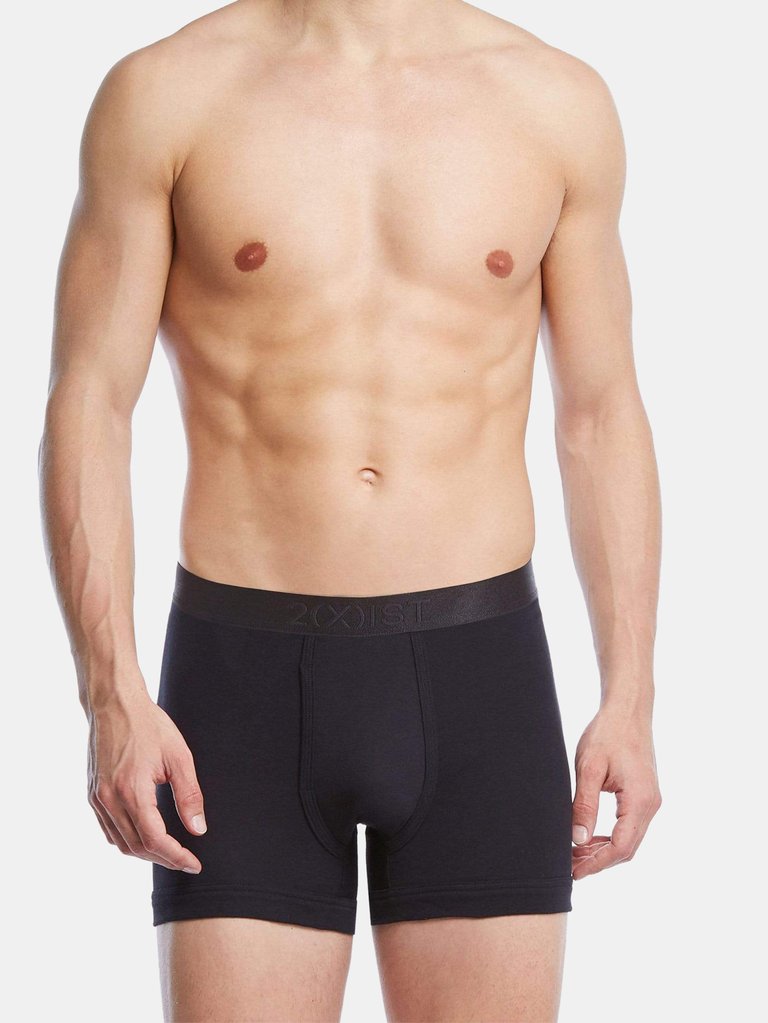 Pima Cotton Boxer Brief - Black