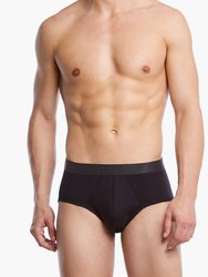 Pima Cotton Contour Pouch Brief - Black