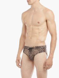 Rio Swim Brief - Nautral Leopard