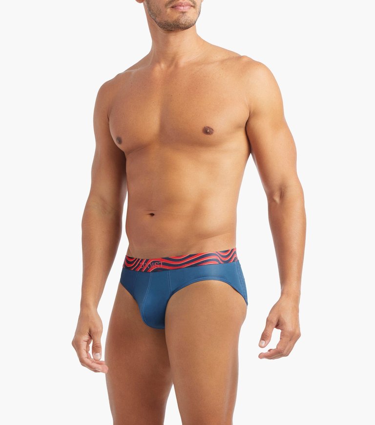 Sliq Brief - Dark Blue/Waves