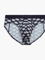 Sliq Brief - Indigo Jacquard - Indigo Jacquard