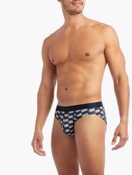 Sliq Brief - Indigo Jacquard