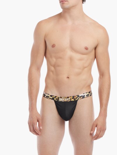 2(X)IST Sliq Classic Thong - Black Beauty With Mixed Leopard product