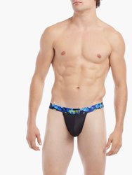 Sliq Classic Thong - Black Beauty With Ghost Flower_97015