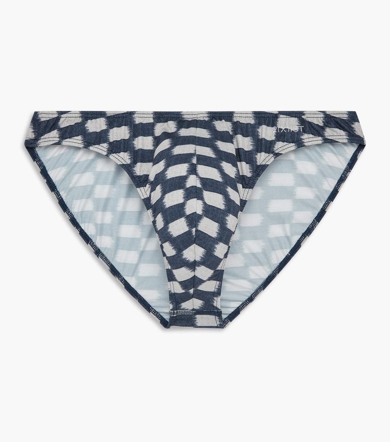 Sliq Hip Brief - Indigo Jacquard - Indigo Jacquard