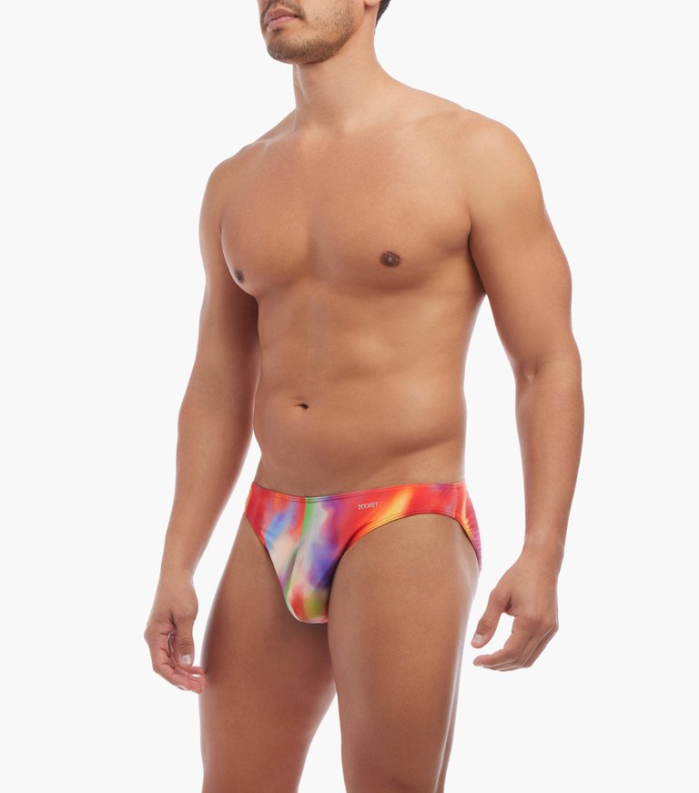 Sliq Hip Brief - Rainbow Swirl