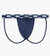 Sliq Jock Strap - Navy Blazer With Indigo Jacq Waistband - Navy Blazer With Indigo Jacq Waistband