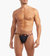 Sliq Micro Y-Back Thong - Black Beauty With Tortoise Waistband