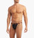 Sliq Micro Y-Back Thong - Black Beauty With Tortoise Waistband