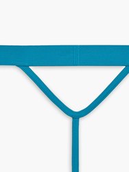 Sliq Micro Y-Back Thong - Indigo Jacquard