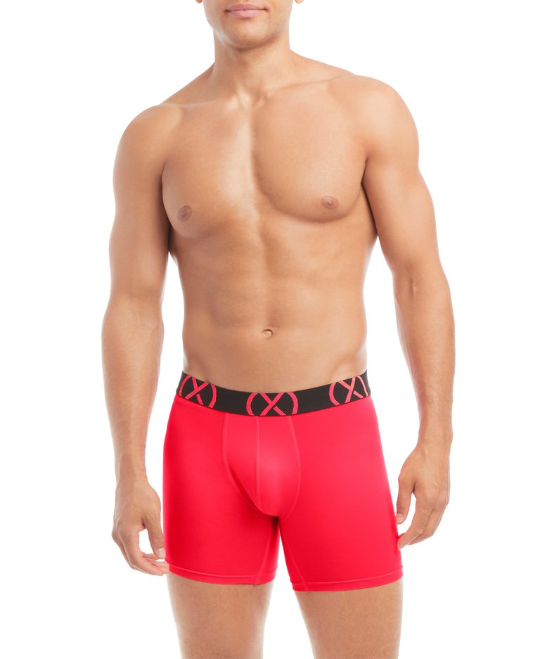 (X) Sport | 6" Boxer Brief 3-Pack - Electric Blue/Diva Pink/Electric Green