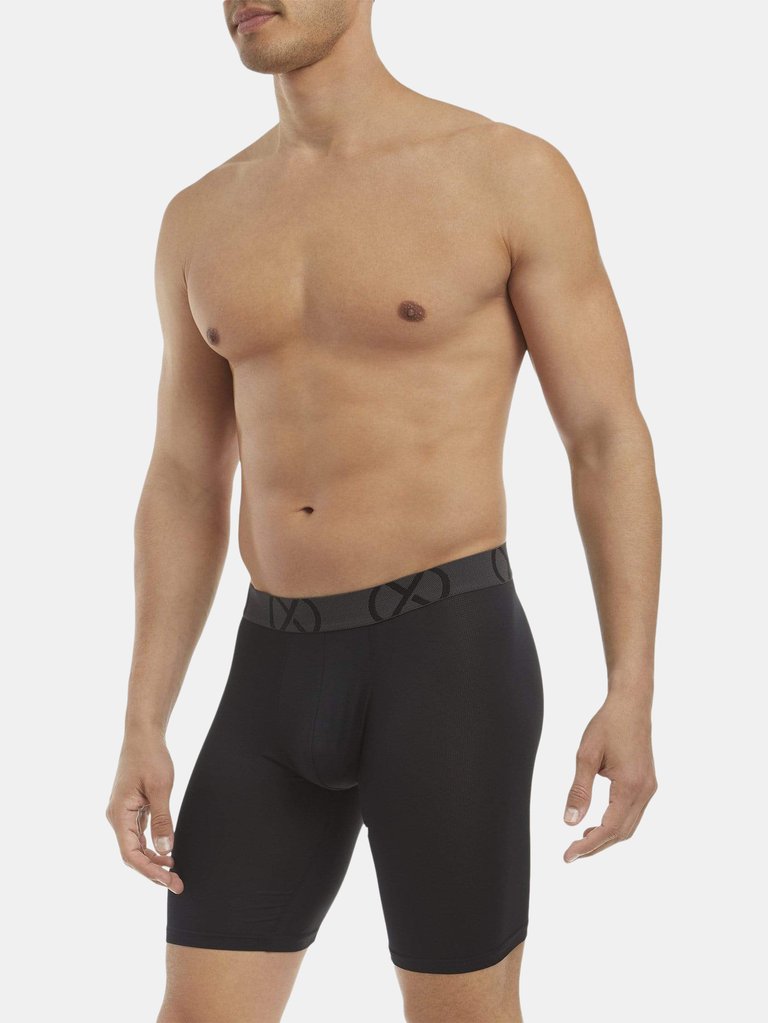 (X) Sport Mesh 9" Boxer Brief - Black - Black