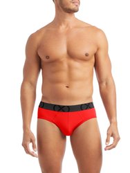 (X) Sport Mesh No-Show Brief 3-Pack - Fiery Red/Electric Blue/Safety Yellow