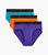 (X) Sport Mesh No-Show Brief 3 Pack - Performance Purple/Shocking Orange/Atomic Blue - Performance Purple/Shocking Orange/Atomic Blue