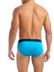 (X) Sport Mesh No-Show Brief 3 Pack - Performance Purple/Shocking Orange/Atomic Blue