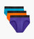 (X) Sport Mesh No-Show Brief 3 Pack - Performance Purple/Shocking Orange/Atomic Blue - Performance Purple/Shocking Orange/Atomic Blue