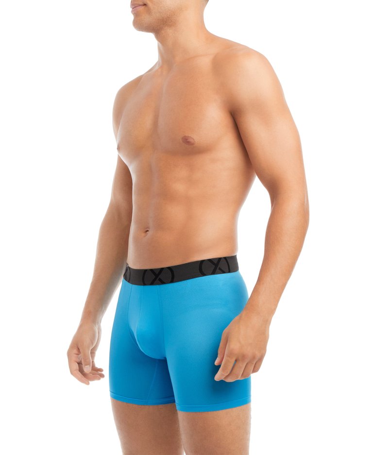 (X) Sport Mesh | 6" Boxer Brief 3-pack - Electric Blue/Lavender Purple/Bluefish