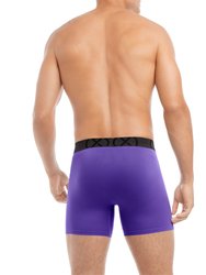 (X) Sport Mesh | 6" Boxer Brief 3-Pack - Performance Purple/Shocking Orange/Atomic Blue