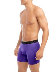 (X) Sport Mesh | 6" Boxer Brief 3-Pack - Performance Purple/Shocking Orange/Atomic Blue