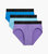 (X) Sport Mesh | No-Show Brief 3-Pack - Electric Blue/Lavender Purple/Bluefish