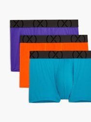 (X) Sport Mesh | No-Show Trunk 3-Pack - Performance Purple/Shocking Orange/Atomic Blue - Performance Purple/Shocking Orange/Atomic Blue