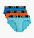 (X) Sport | No-Show Brief 3-Pack - Electric Blue/Shocking Orange/Blue Fish - Electric Blue/Shocking Orange/Blue Fish