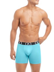 (X) Sport | 6" Boxer Brief 3-Pack - Electric Blue/Shocking Orange/Blue Fish