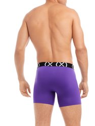 (x) Sport | 6" Boxer Brief 3-Pack - Safety Yellow/Atomic Blue/Electric Purple