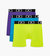 (x) Sport | 6" Boxer Brief 3-Pack - Safety Yellow/Atomic Blue/Electric Purple - Safety Yellow/Atomic Blue/Electric Purple