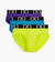 (X) Sport | No-Show Brief 3-Pack - Safety Yellow/Atomic Blue/Electric Purple - Safety Yellow/Atomic Blue/Electric Purple