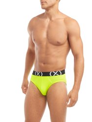 (X) Sport | No-Show Brief 3-Pack - Safety Yellow/Atomic Blue/Electric Purple