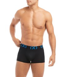 (X) Sport | No-Show Trunk 3-Pack - Black W/Electric Blue/Diva Pink/Electric Green