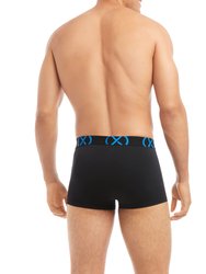 (X) Sport | No-Show Trunk 3-Pack - Black W/Electric Blue/Diva Pink/Electric Green