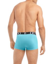 (X) Sport | No-Show Trunk 3-Pack - Electric Blue/Shocking Orange/Blue Fish