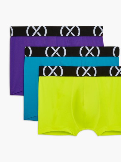 2(X)IST (X) Sport | No-Show Trunk 3-Pack - Safety Yellow/Atomic Blue/Electric Purple product
