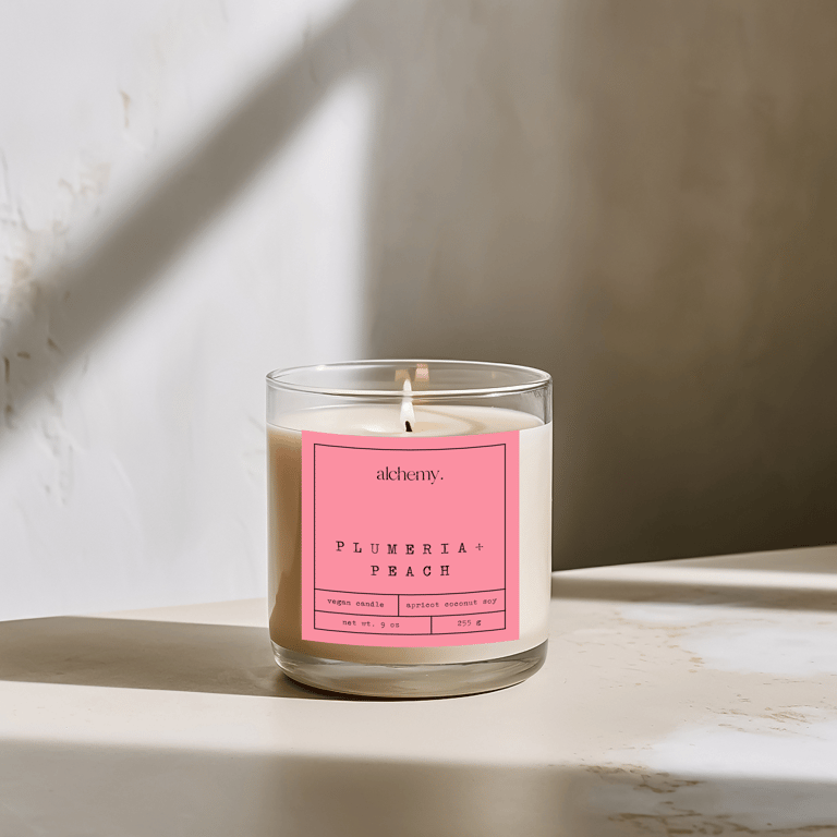 Plumeria + Peach Candle