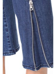Presley Gusset Zip Jeans Cropped Denim
