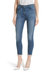 Women's W3 Remo Crop Skinny Jeans Fringed Edges - Blue