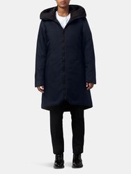 Women's 3/4 Parka in Econyl® - Navy