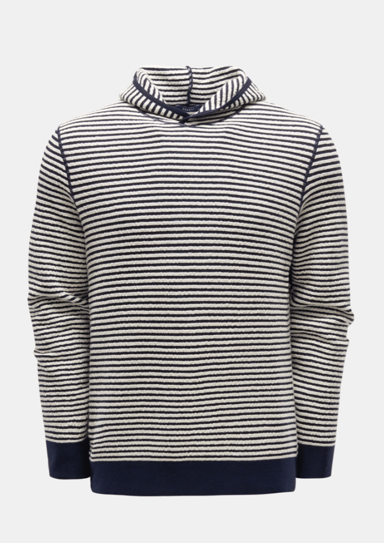 Seersucker Hoodie - Navy