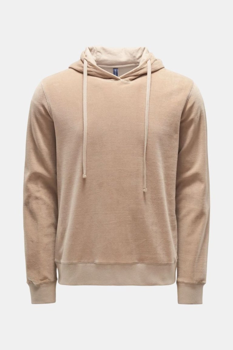 Velvet Hoodie - Taupe