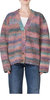 Boxy Space Dye Cardigan In Purple Marl - Purple Marl