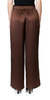 Silk Pull On Pants In Mahogany