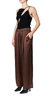 Silk Pull On Pants In Mahogany