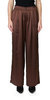 Silk Pull On Pants In Mahogany - Mahogany