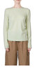 Skinny Crewneck Sweater In Pale Mint - Pale Mint