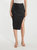 Denim Pencil Skirt - Black Coated