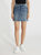 Fray Distressed Denim Mini Skirt